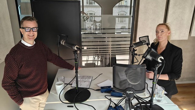 Signe og Alex i studet